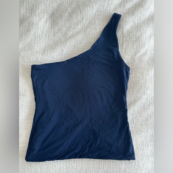 J. Crew one shoulder navy top - Picture 2 of 3